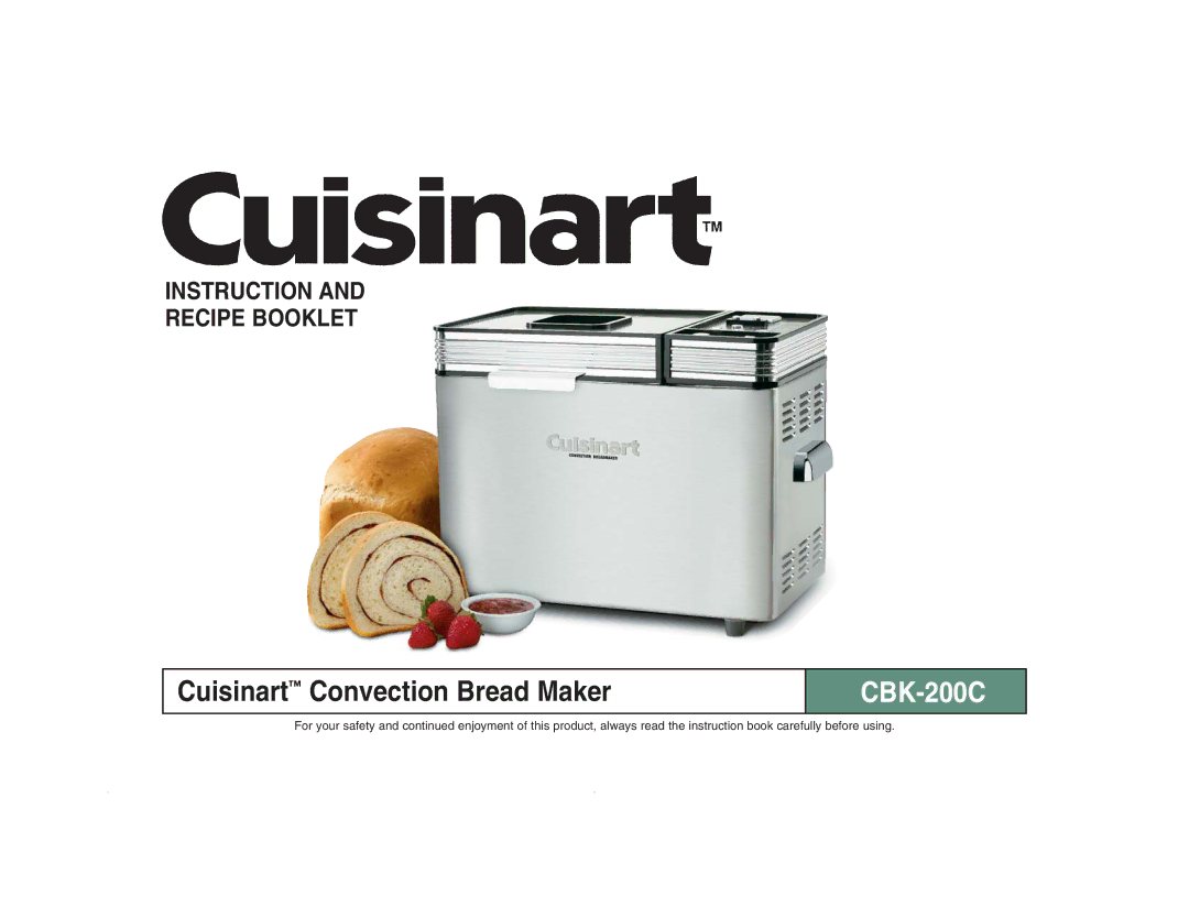 Cuisinart CBK-200C manual 