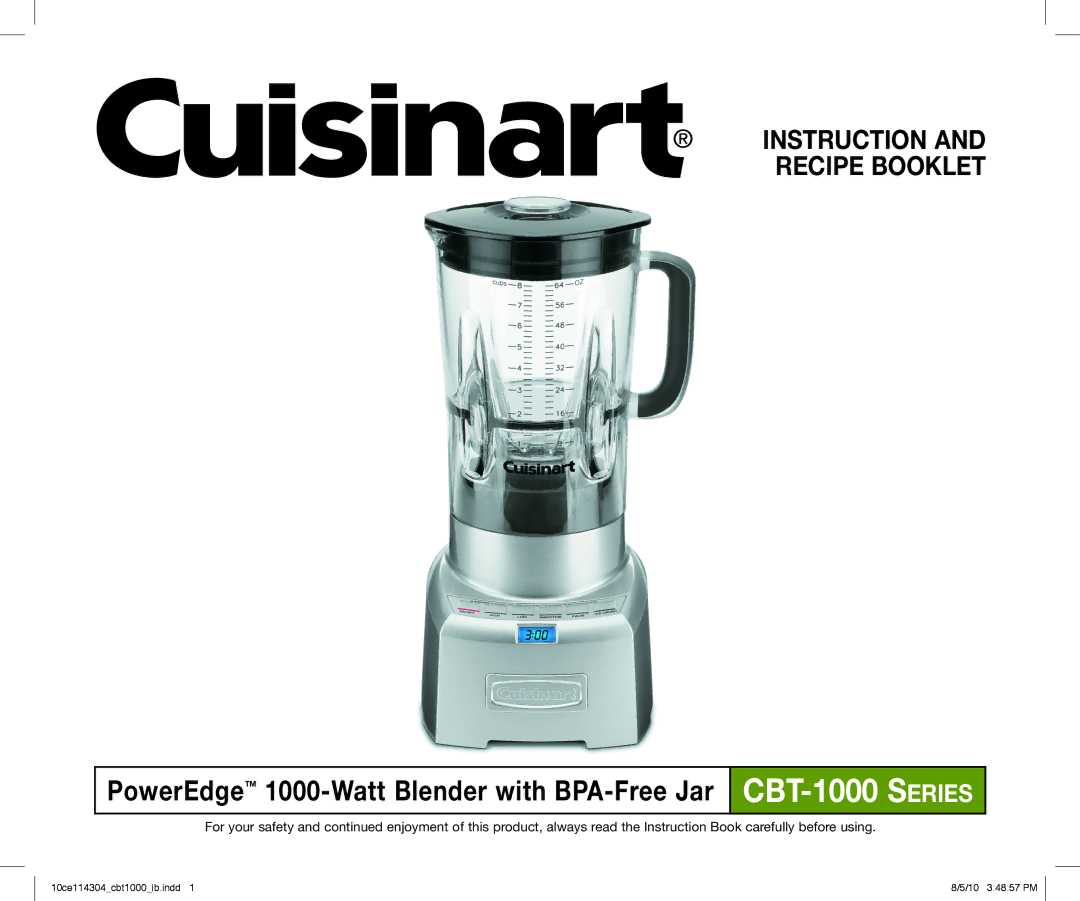 Cuisinart CBT1000 manual CBT-1000 Series 