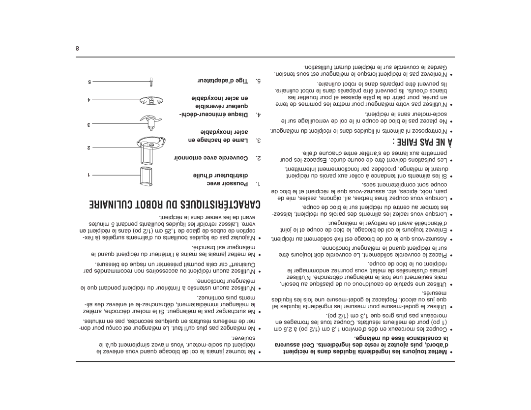 Cuisinart CBT-500FPC manual Branché est mélangeur, Fonctionne mélangeur, Continuez puis ments, Soulever, Mesurés 