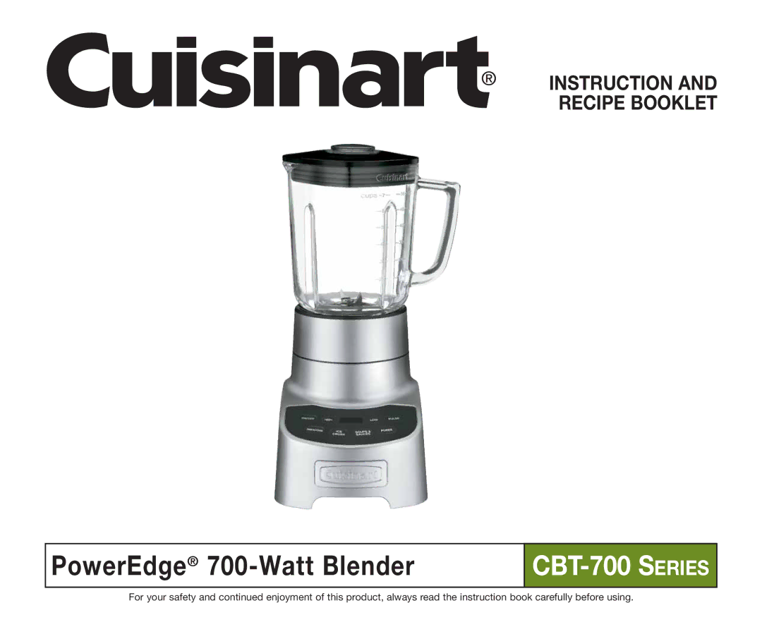 Cuisinart CBT-700 Series manual 