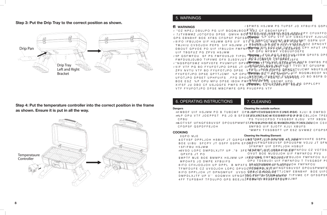 Cuisinart CEG-980T manual Operating Instructions, Cleaning, Cooking 