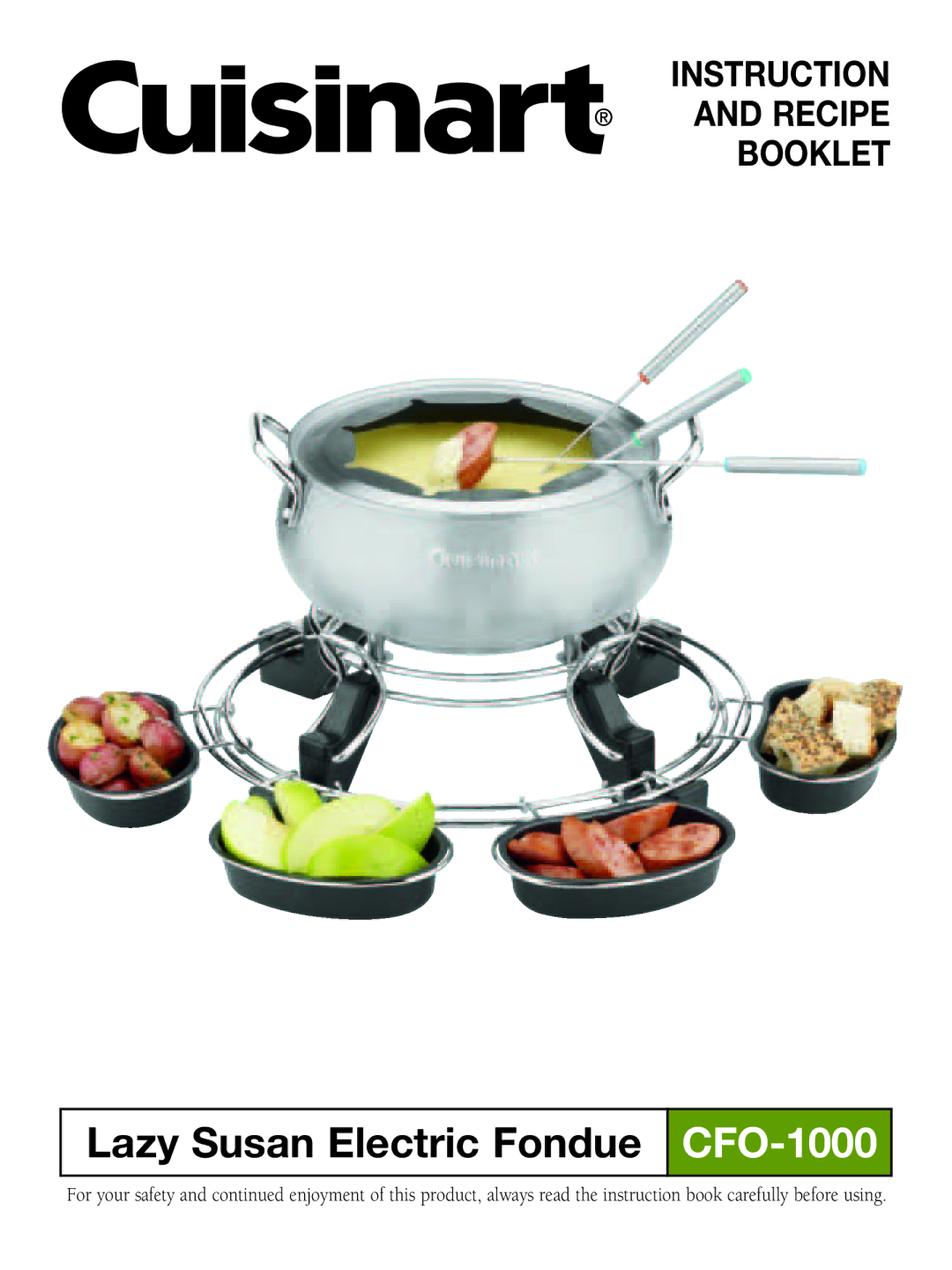 Cuisinart manual Lazy Susan Electric Fondue CFO-1000 