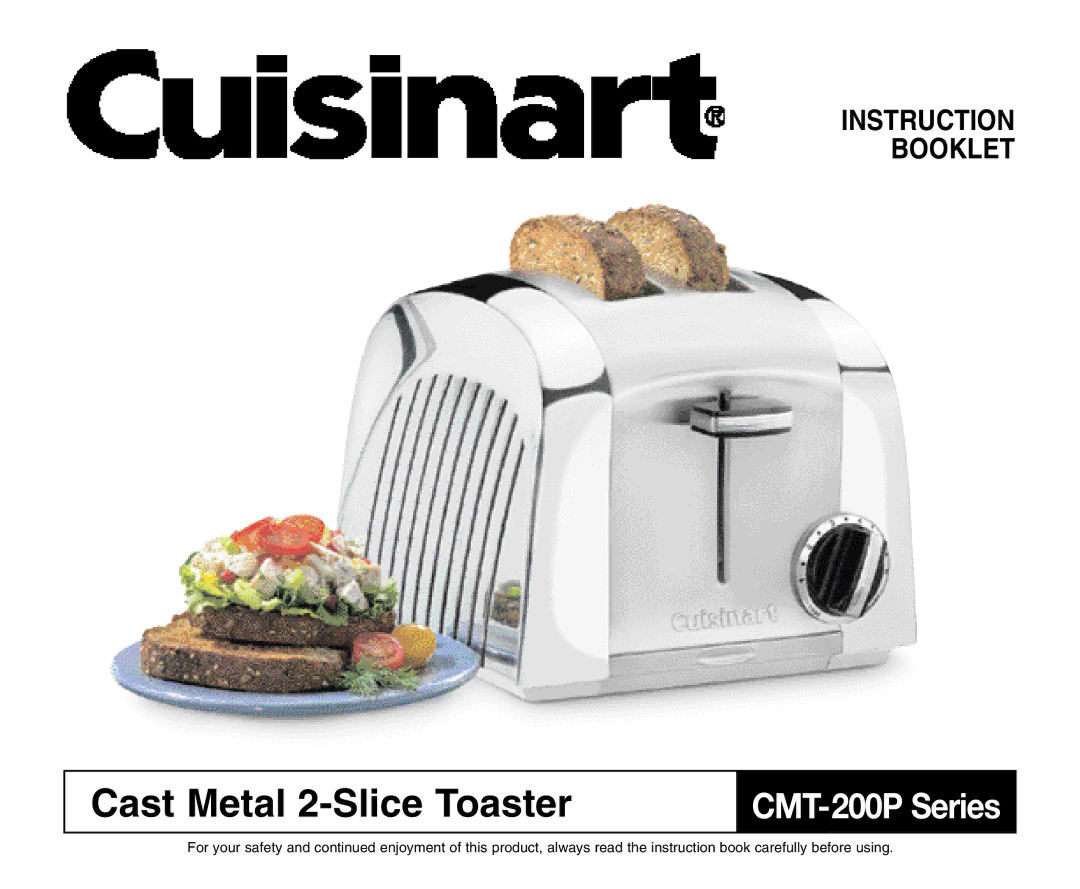 Cuisinart CMT-200P manual Cast Metal 2-Slice Toaster 