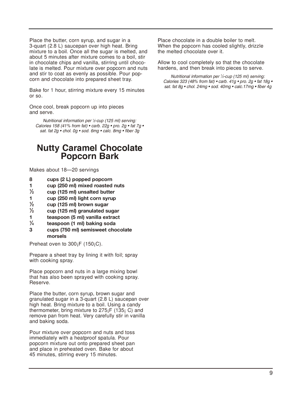 Cuisinart CPM-800C manual Nutty Caramel Chocolate Popcorn Bark 