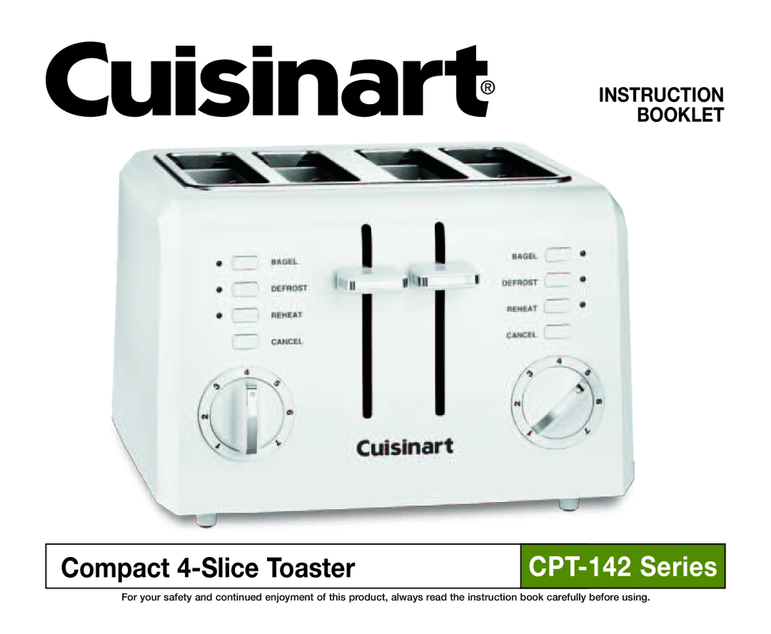 Cuisinart Compact 4-Slice Toaster manual CPT-142 Series 