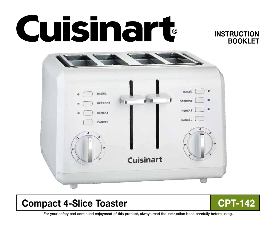 Cuisinart CPT-142 manual 