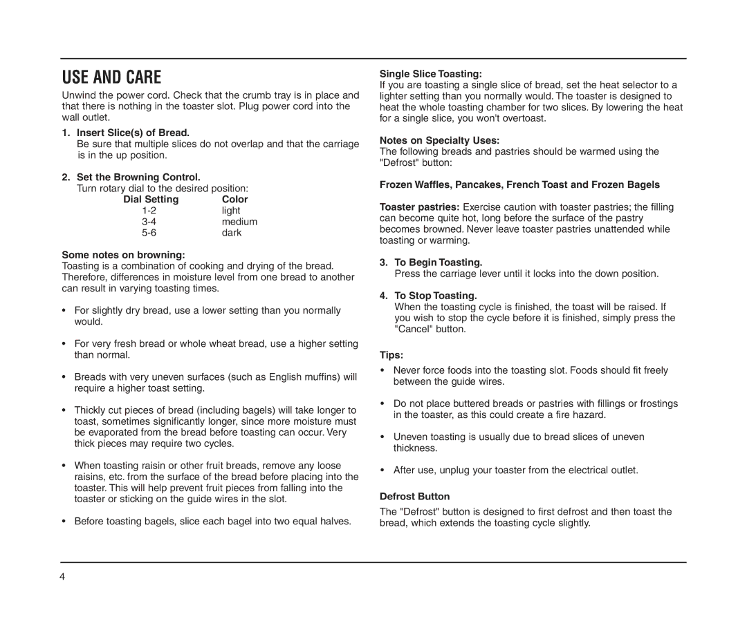 Cuisinart CPT-160 manual USE and Care, Some notes on browning 