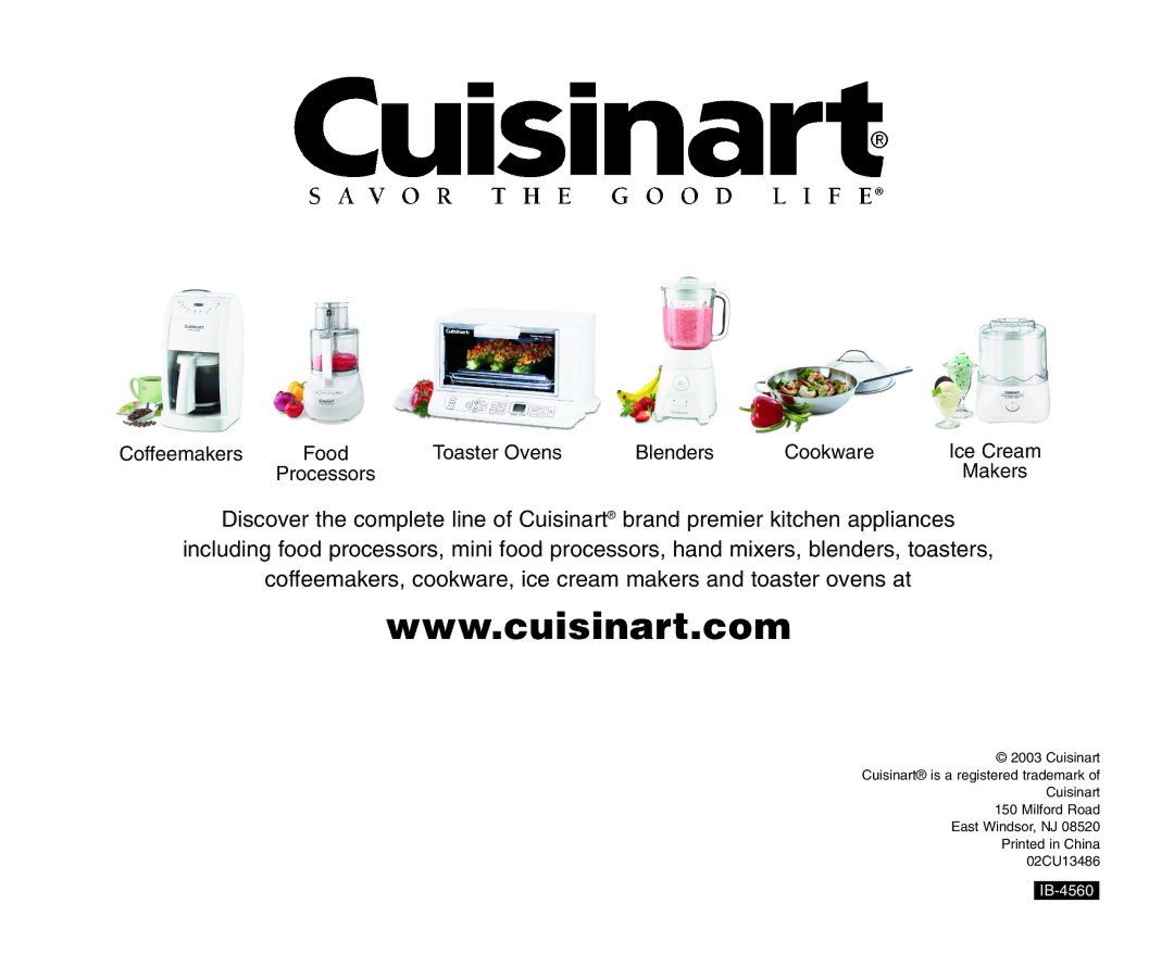 Cuisinart CPT-20 manual Coffeemakers 