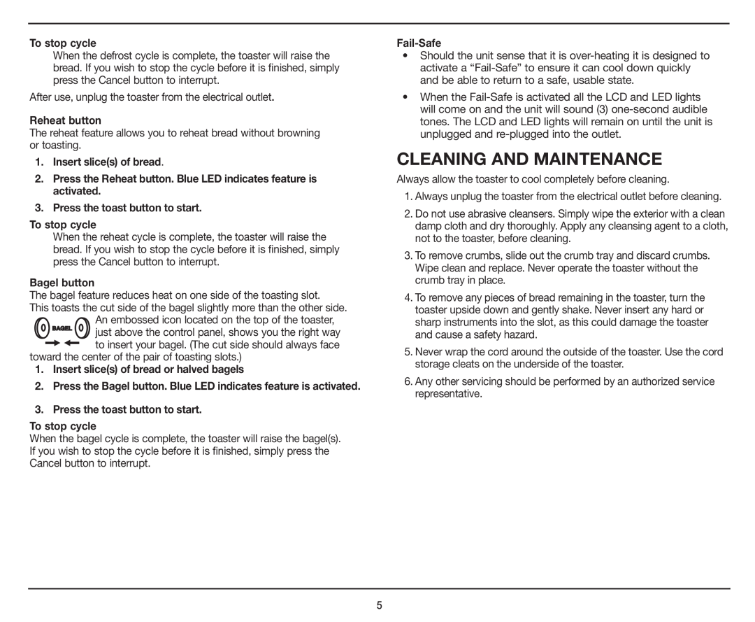 Cuisinart CPT-440 manual Cleaning And Maintenance 