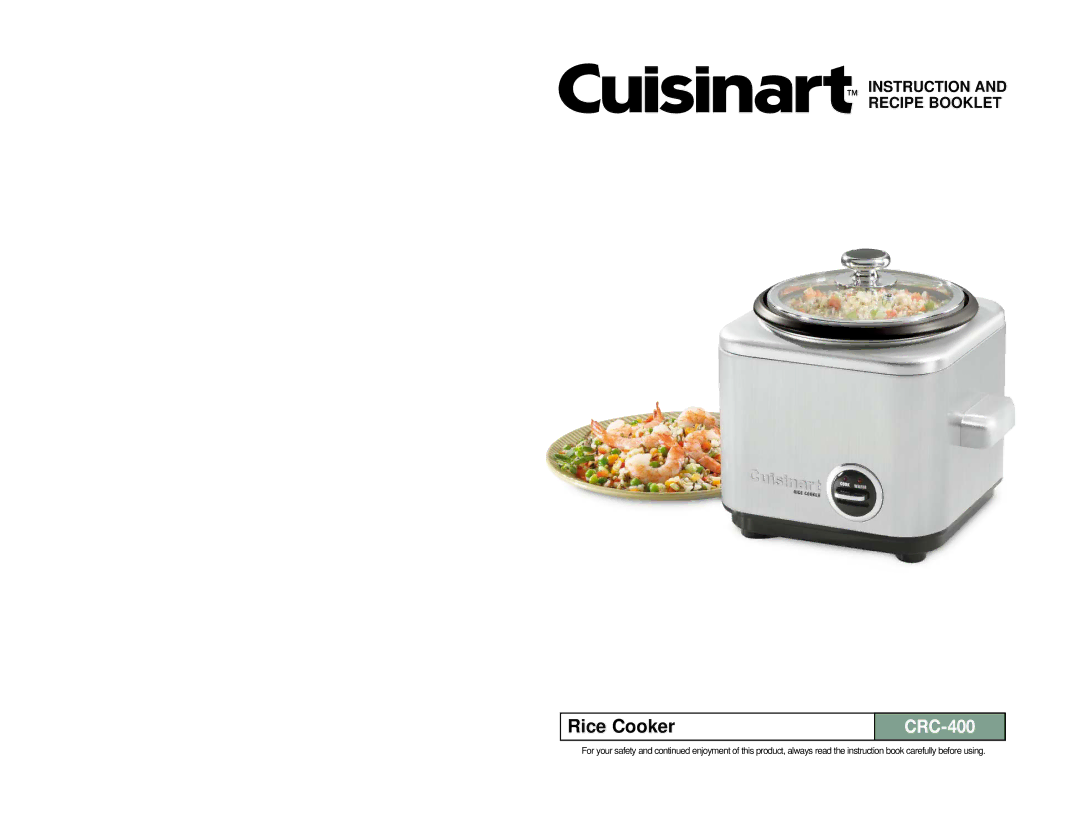 Cuisinart CRC-400 manual 