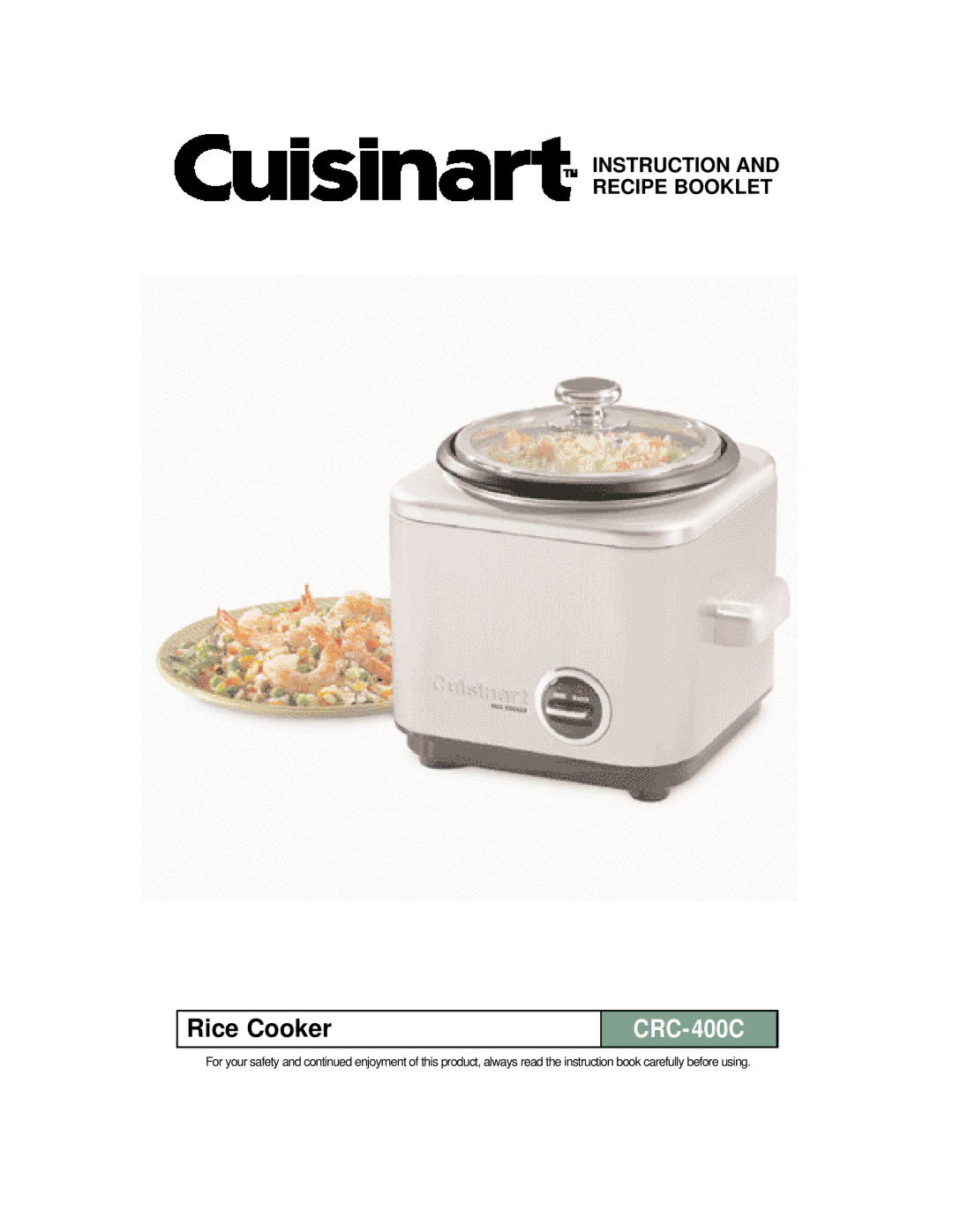 Cuisinart CRC-400C manual 