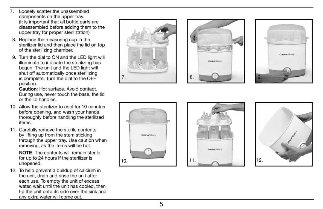 Cuisinart CS-6 manual Loosely scatter the unassembled components on the upper tray 