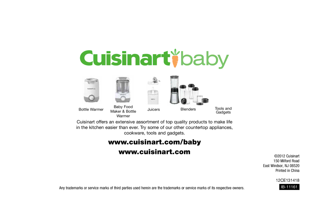 Cuisinart CS-6 manual IB-11161 