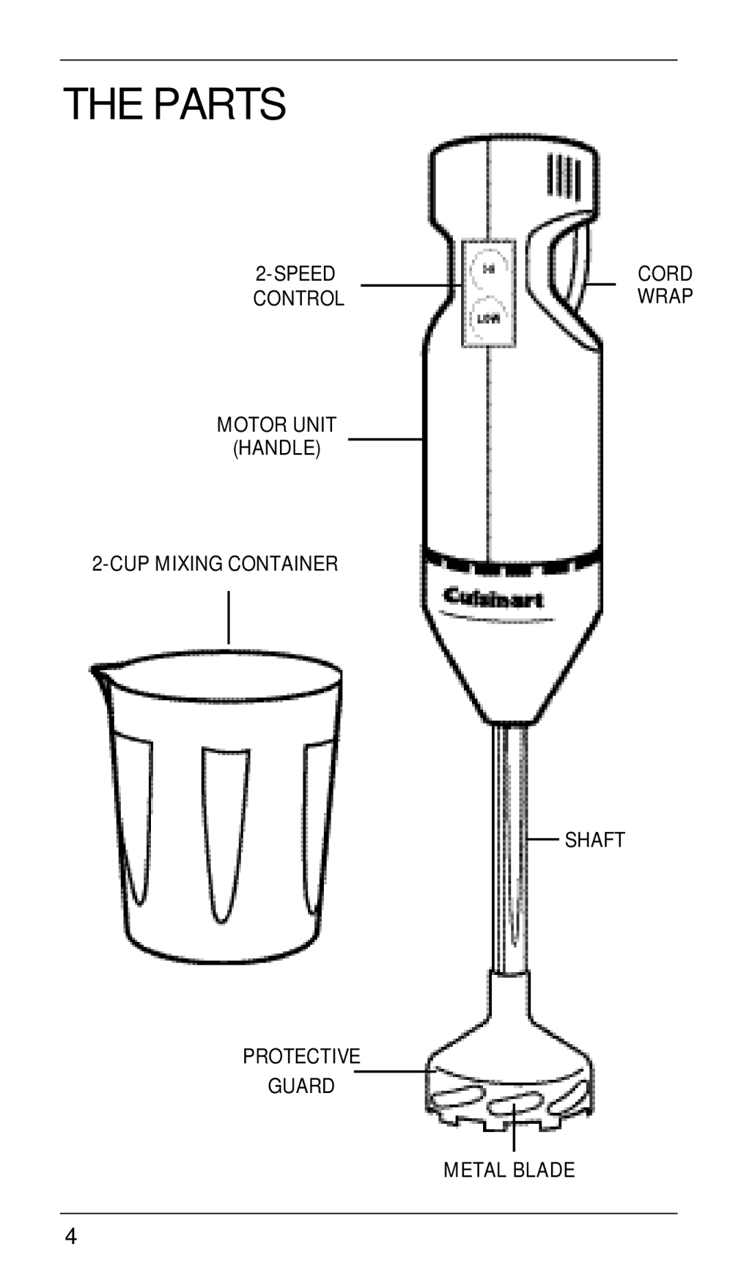 Cuisinart CSB-33 manual Parts 