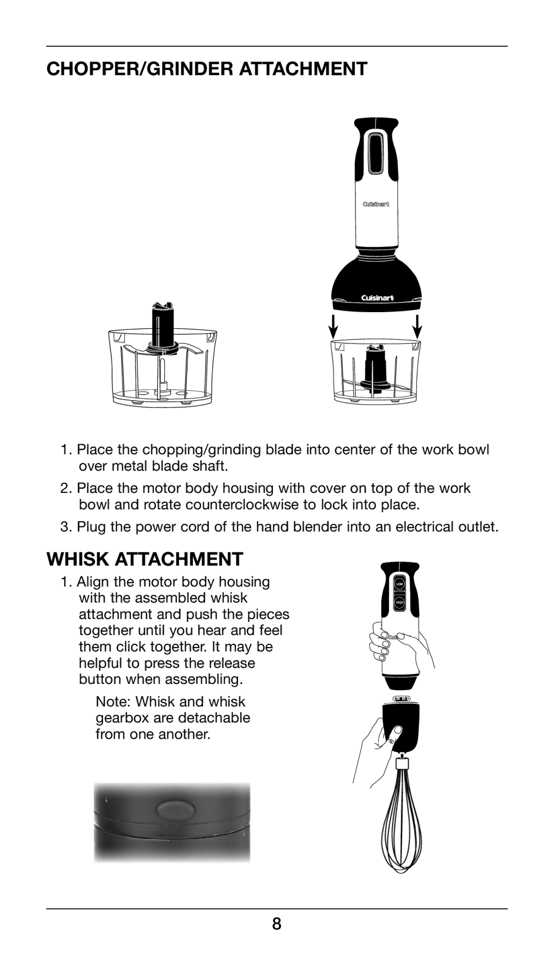 Cuisinart CSB-79 manual Whisk Attachment 