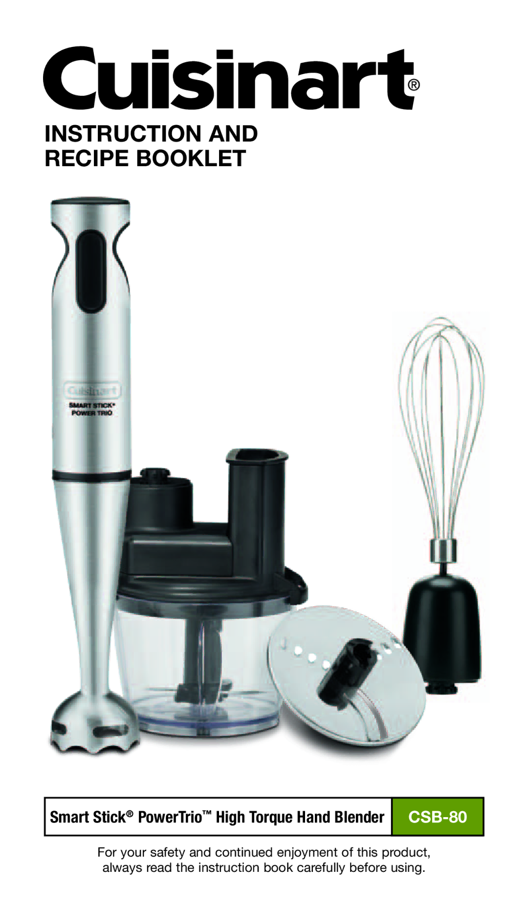 Cuisinart CSB-80 manual 