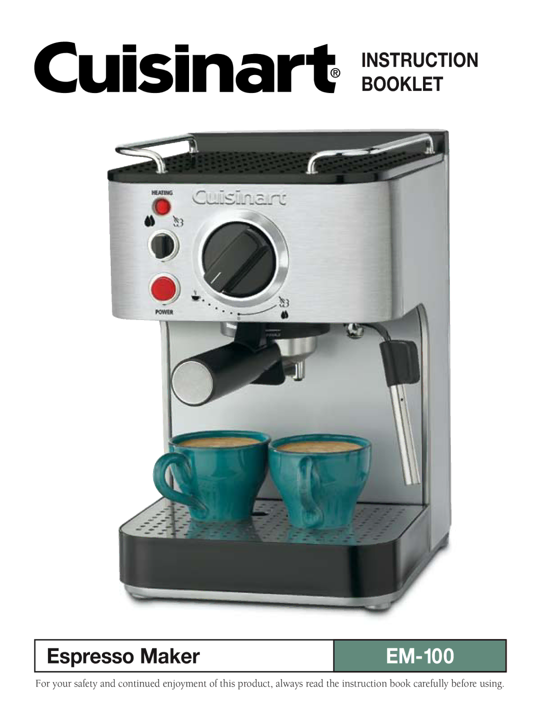 Cuisinart CUI EM-100 manual 