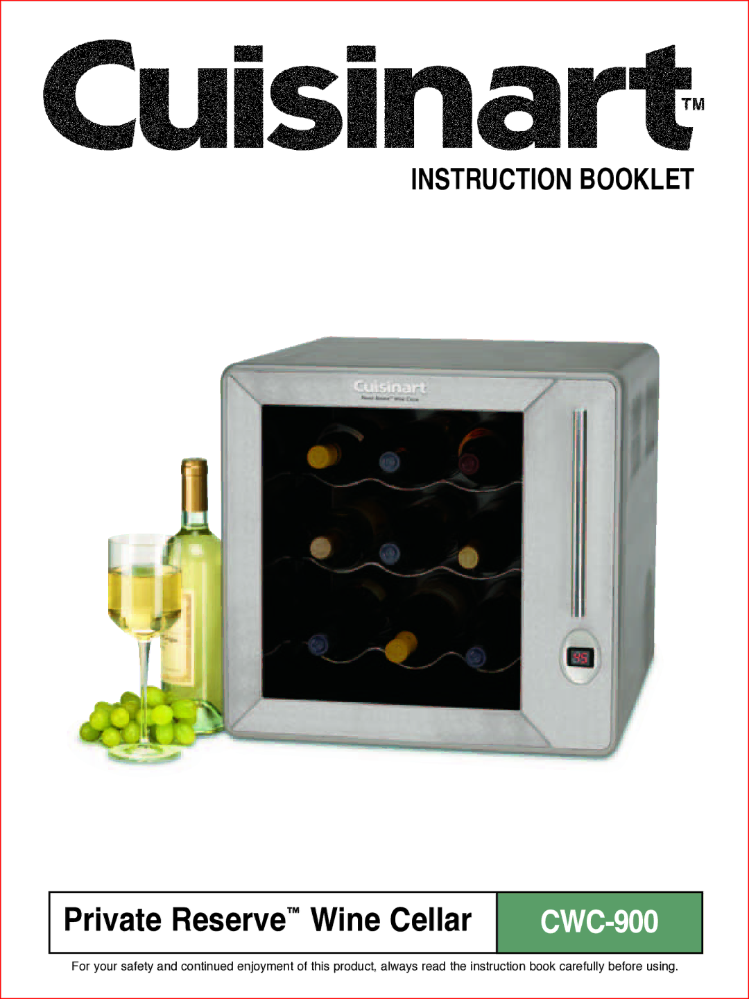 Cuisinart CWC-900C manual Private Reserve Wine Cellar 