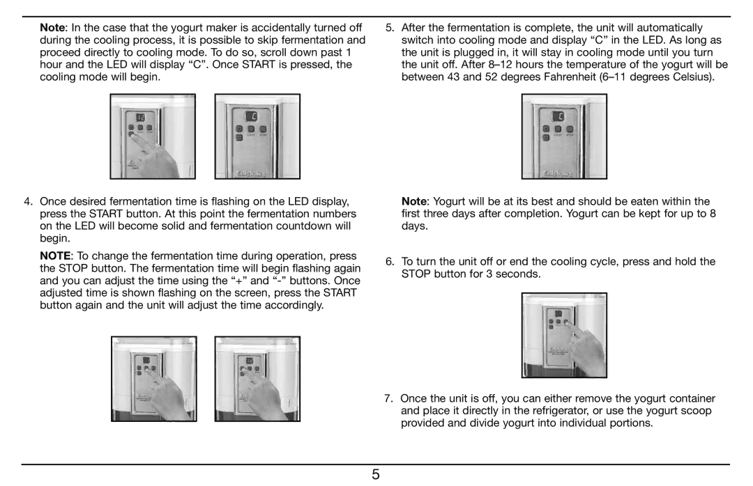 Cuisinart CYM-100, Cuisinart Electronic Yogurt Maker with Automatic Cooling manual 