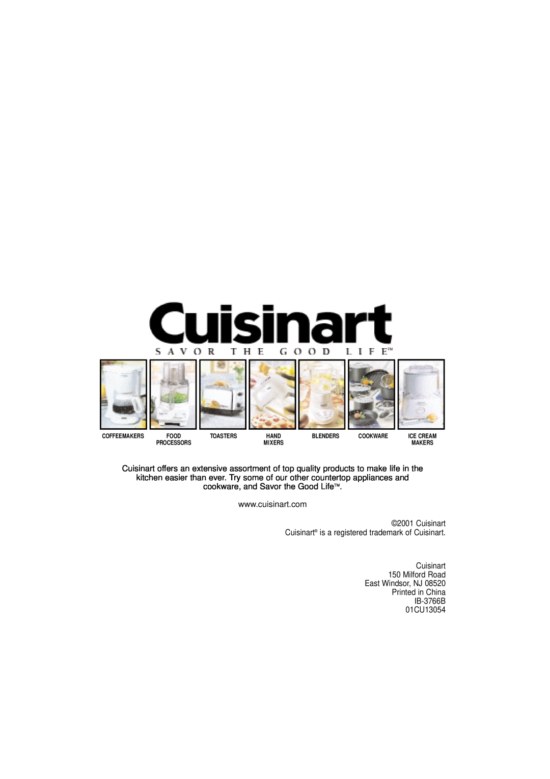 Cuisinart 73289, DCC-1000 manual cookware, and Savor the Good LifeTM 