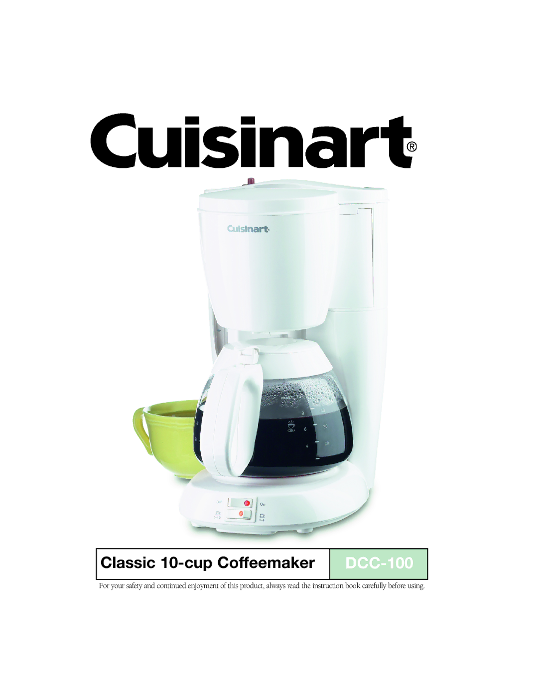 Cuisinart DCC-100C manual 