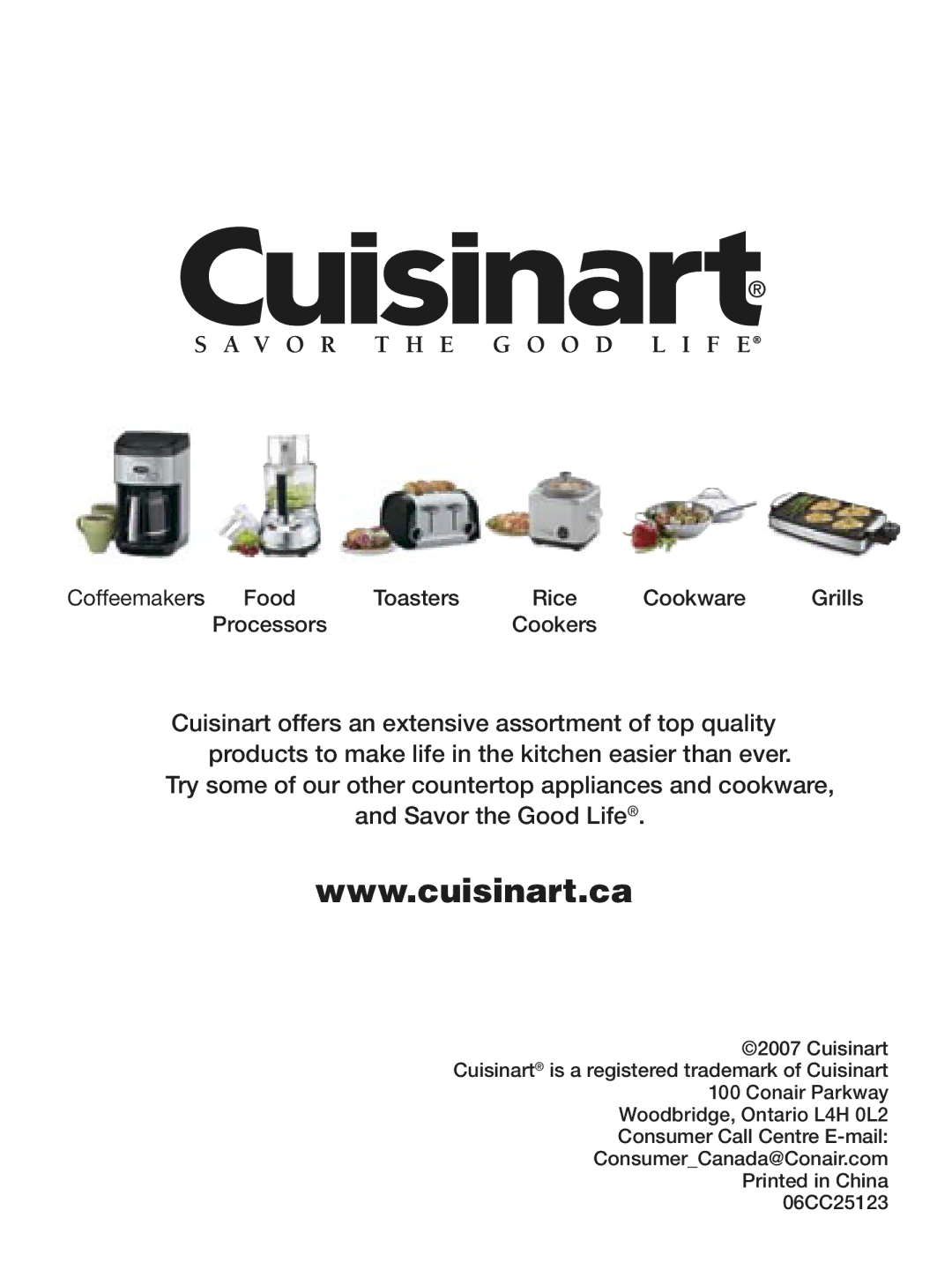 Cuisinart DCC-2400C manual 