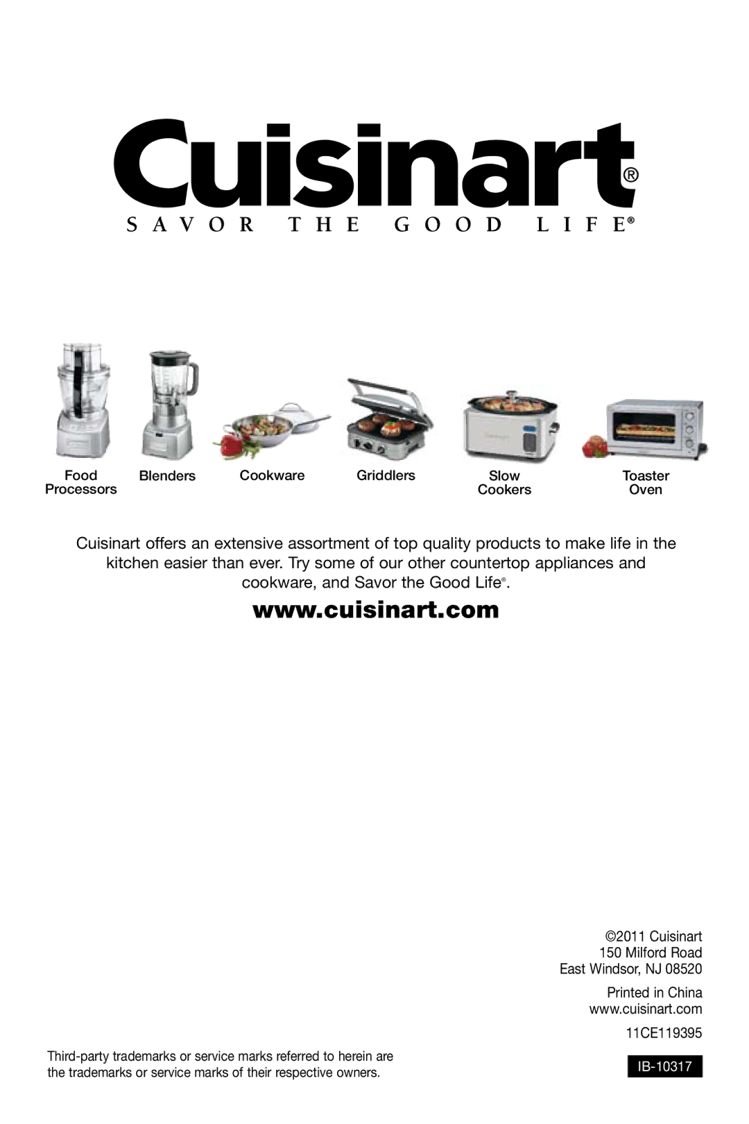 Cuisinart DCC-3000 manual Food Blenders Cookware Griddlers, Processors Cookers Oven, Cuisinart 