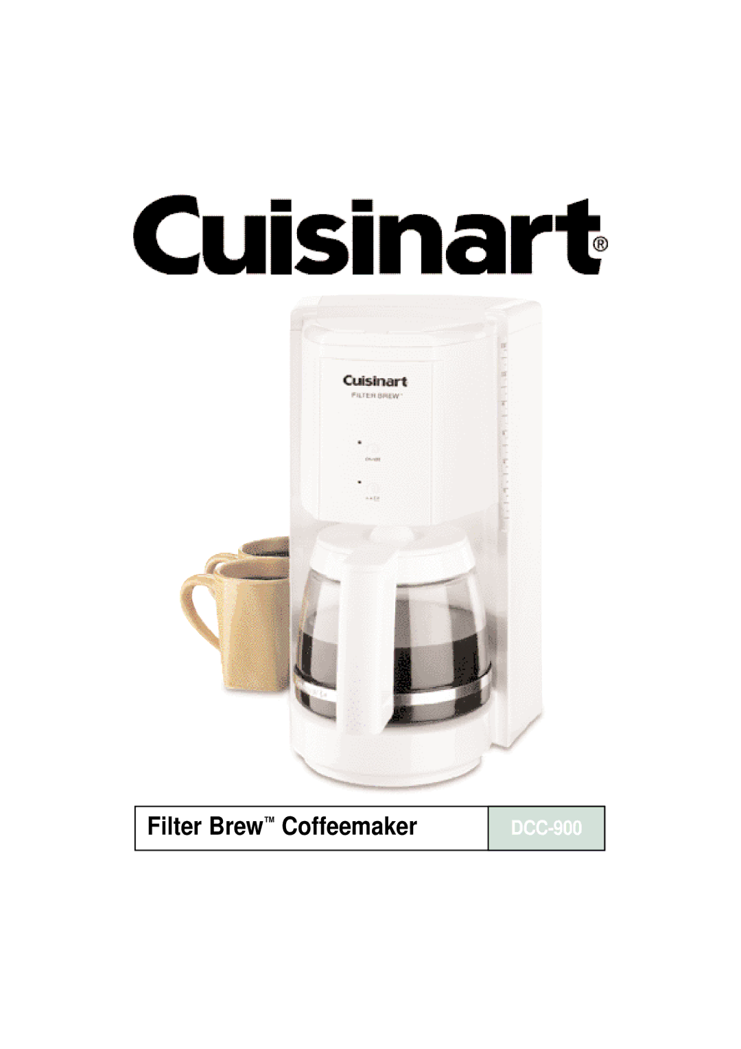 Cuisinart DCC-900 manual Filter Brew Coffeemaker 