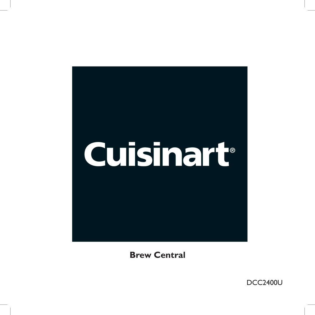 Cuisinart DCC2400U manual Brew Central 