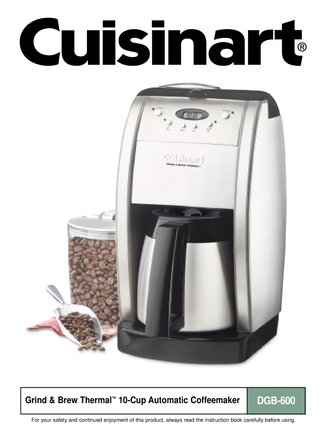 Cuisinart DGB-600 manual 