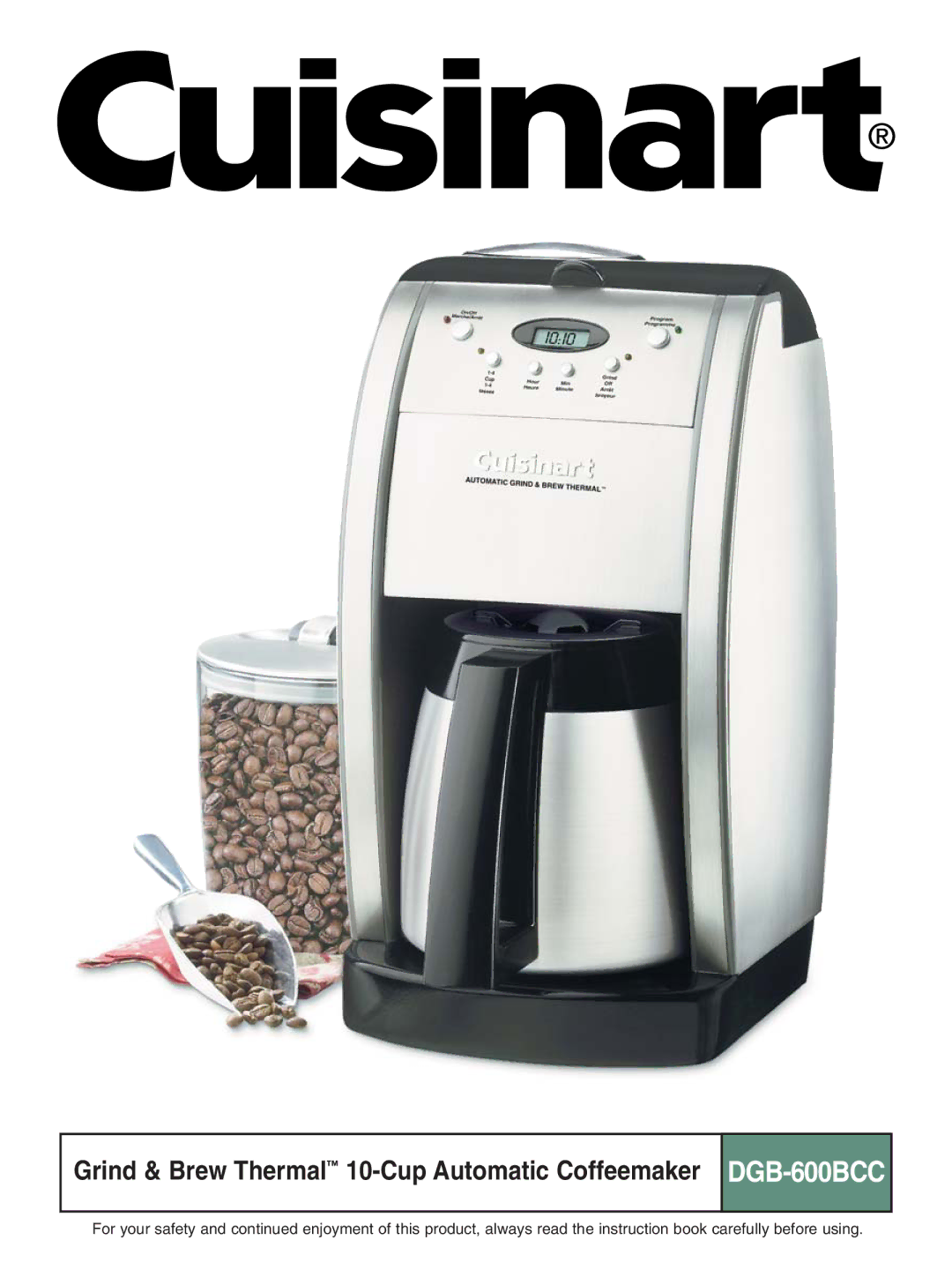 Cuisinart DGB-600BCC manual 