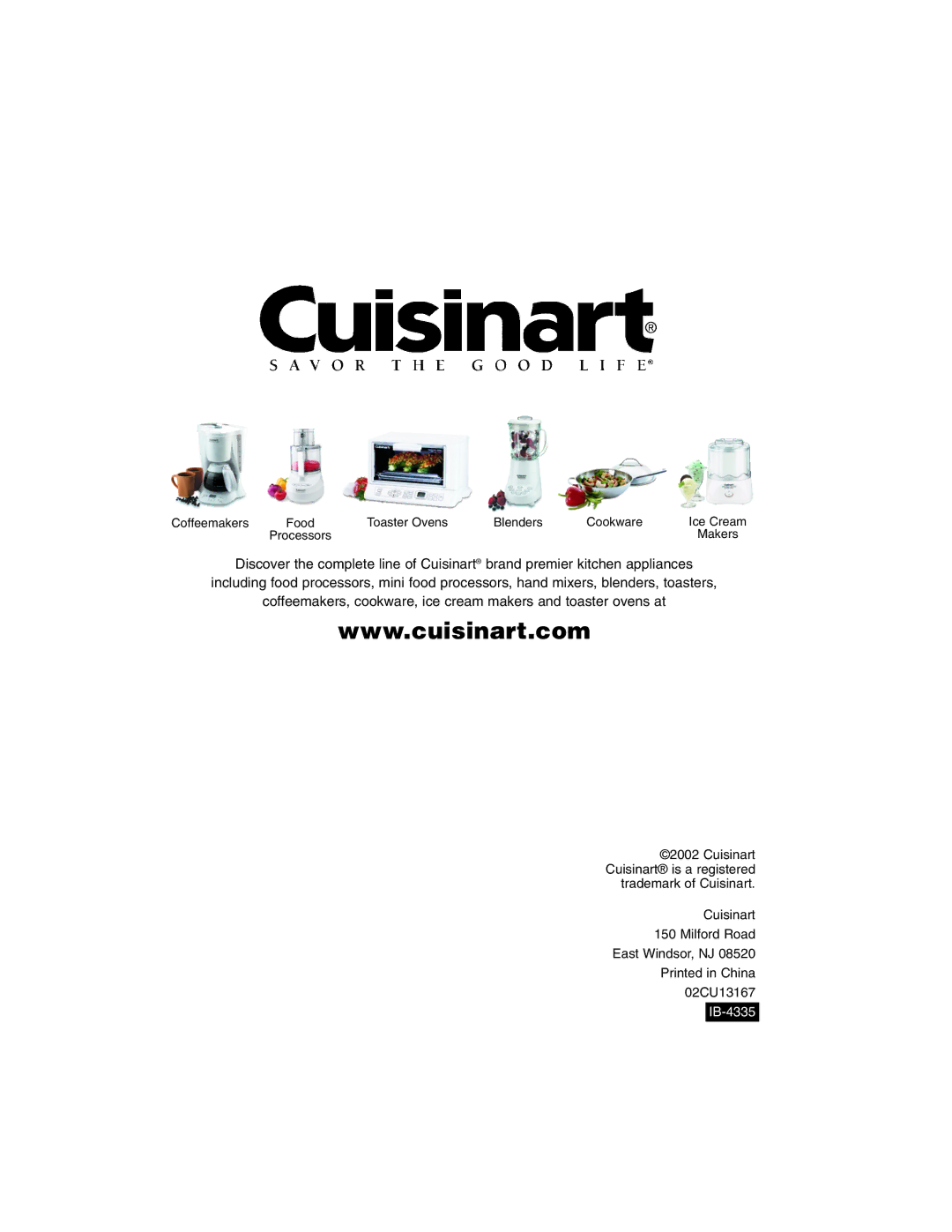 Cuisinart dgb500 manual IB-4335 