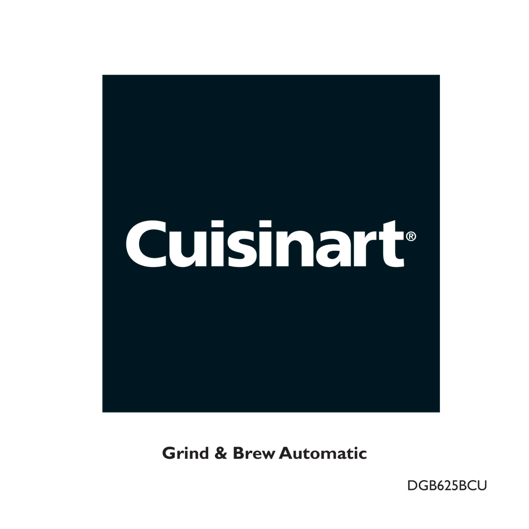 Cuisinart DGB625BCU manual Grind & Brew Automatic 