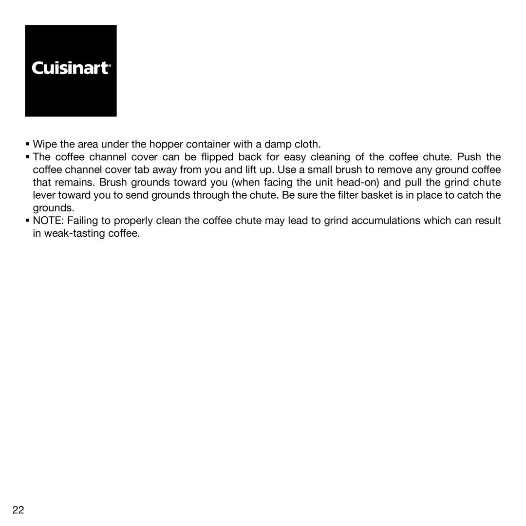 Cuisinart DGB900BCU manual 