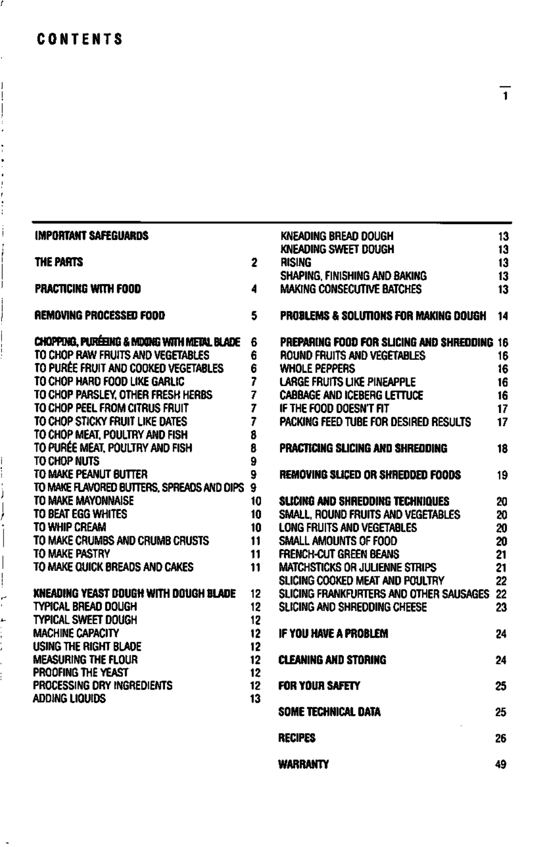 Cuisinart DLC-10S manual Contents 