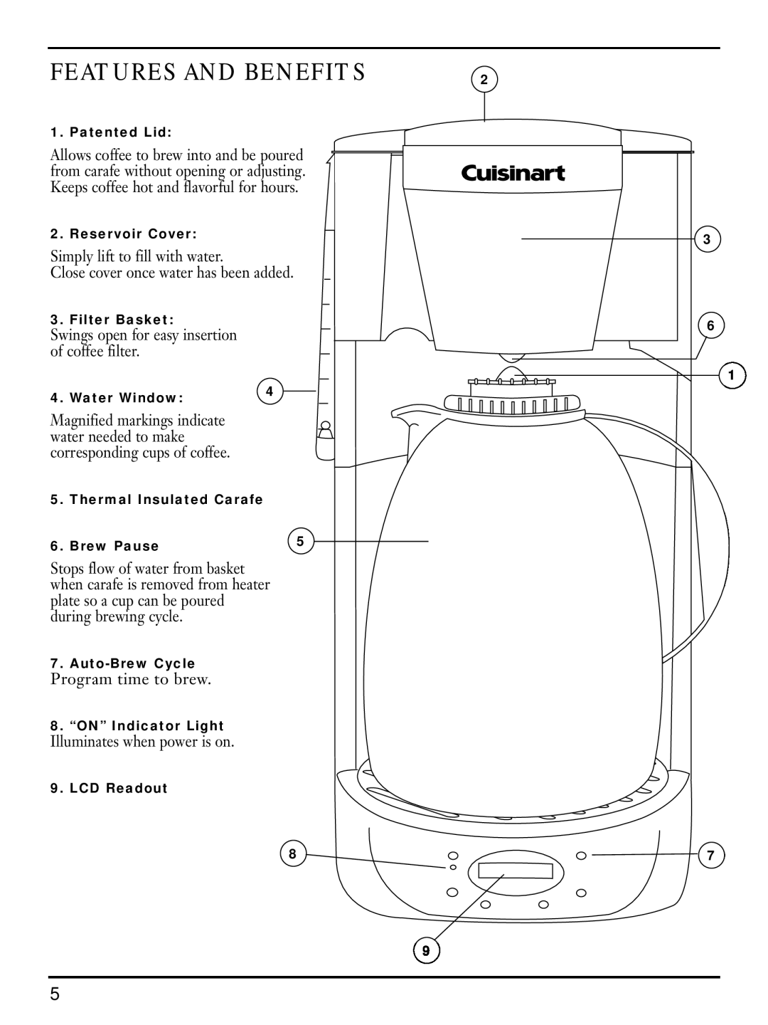 Cuisinart DTC-850 Series manual Features And Benefits 