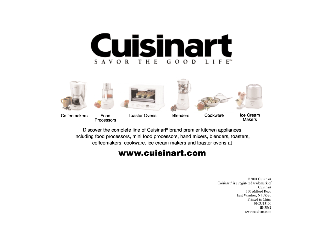 Cuisinart DTC-950 manual coffeemakers, cookware, ice cream makers and toaster ovens at 