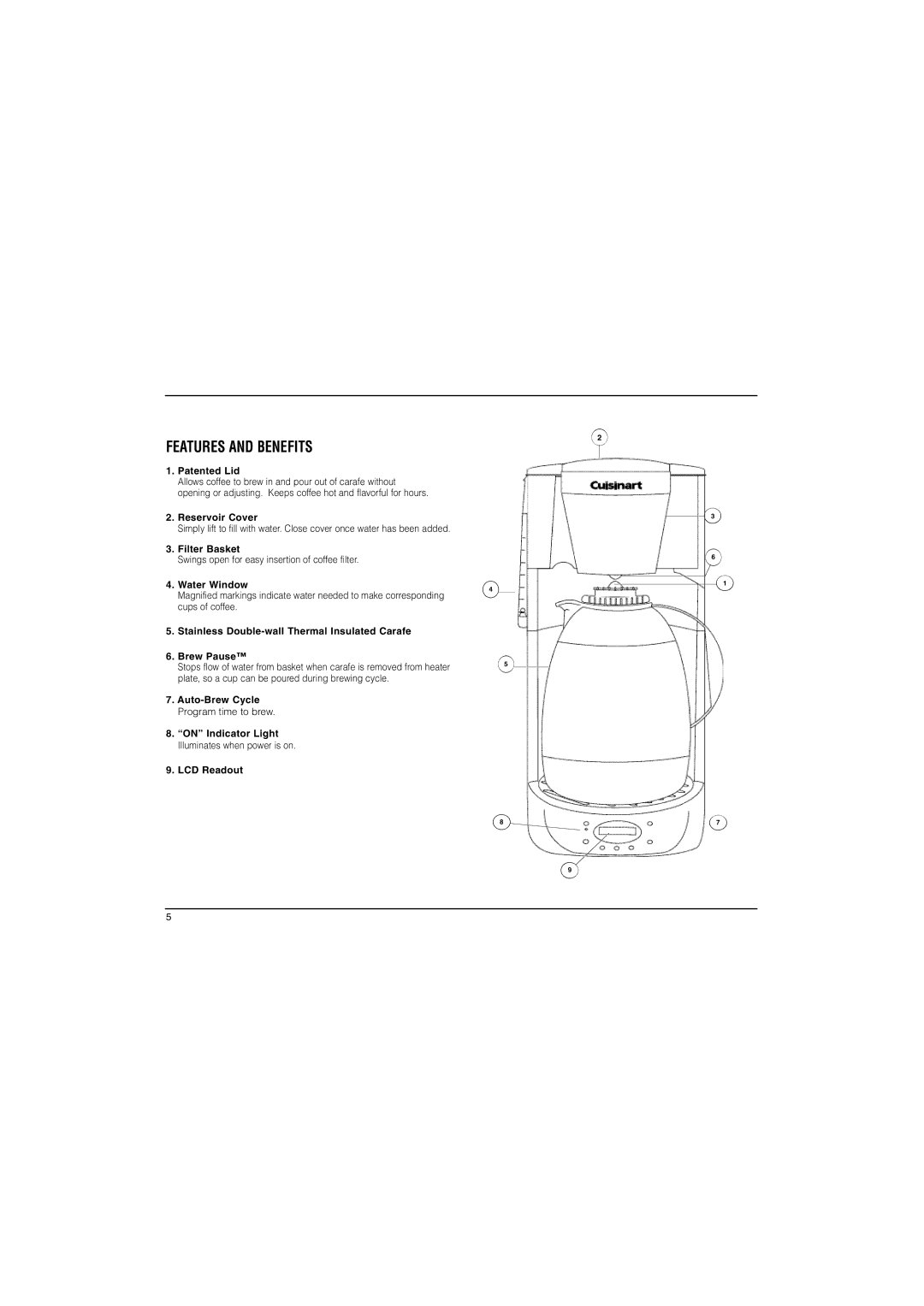 Cuisinart DTC-975 manual Features and Benefits 