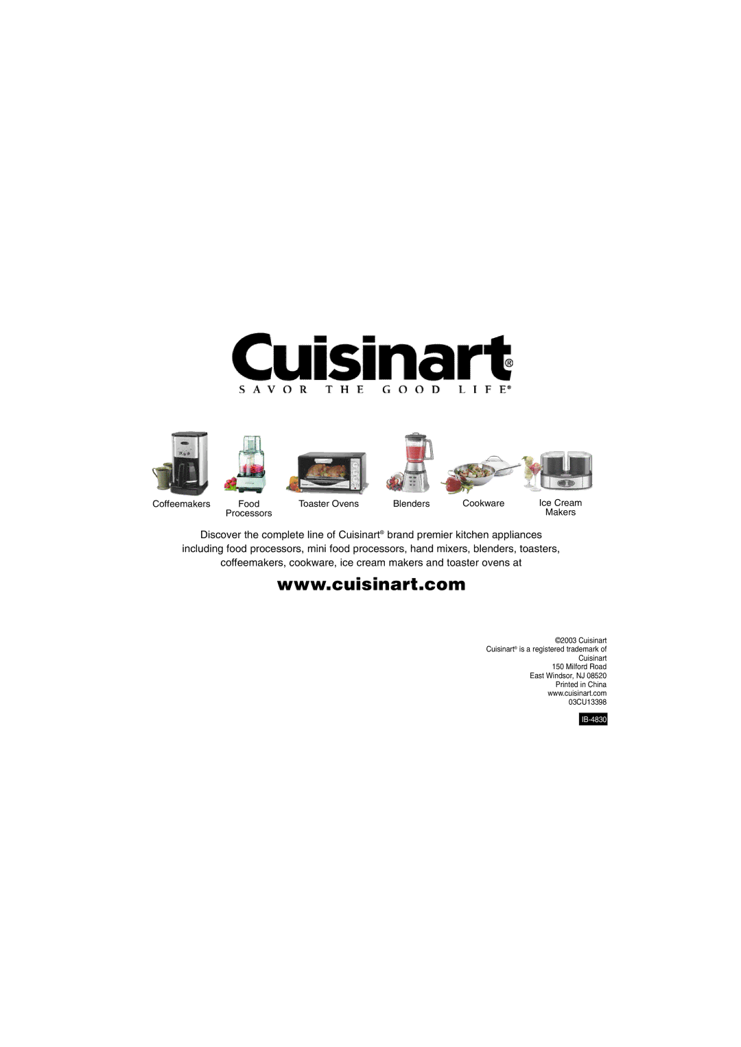 Cuisinart DTC-975 manual Coffeemakers 