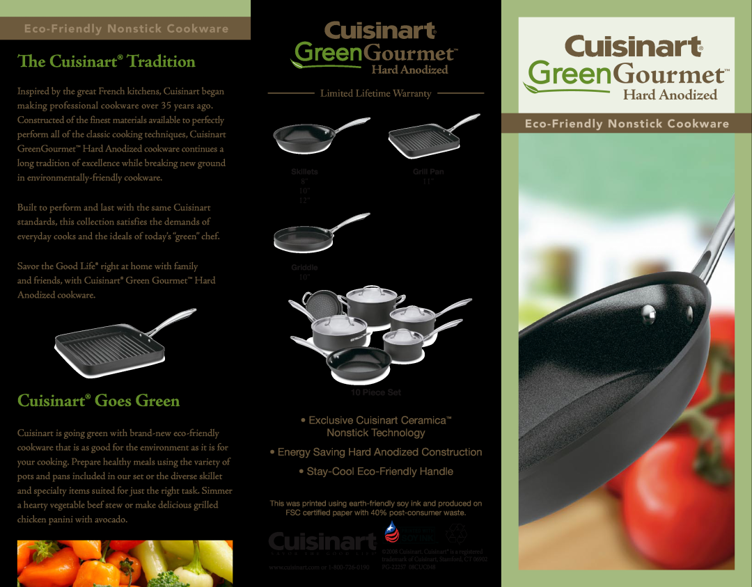 Cuisinart Eco-Friendly Nonstick Cookware warranty The Cuisinart Tradition, Cuisinart Goes Green, GreenGourmet 