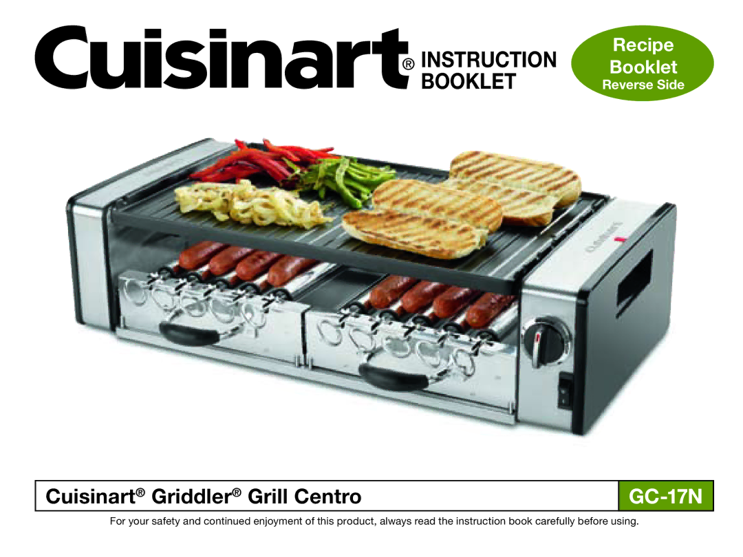 Cuisinart GC-17N manual Instruction 