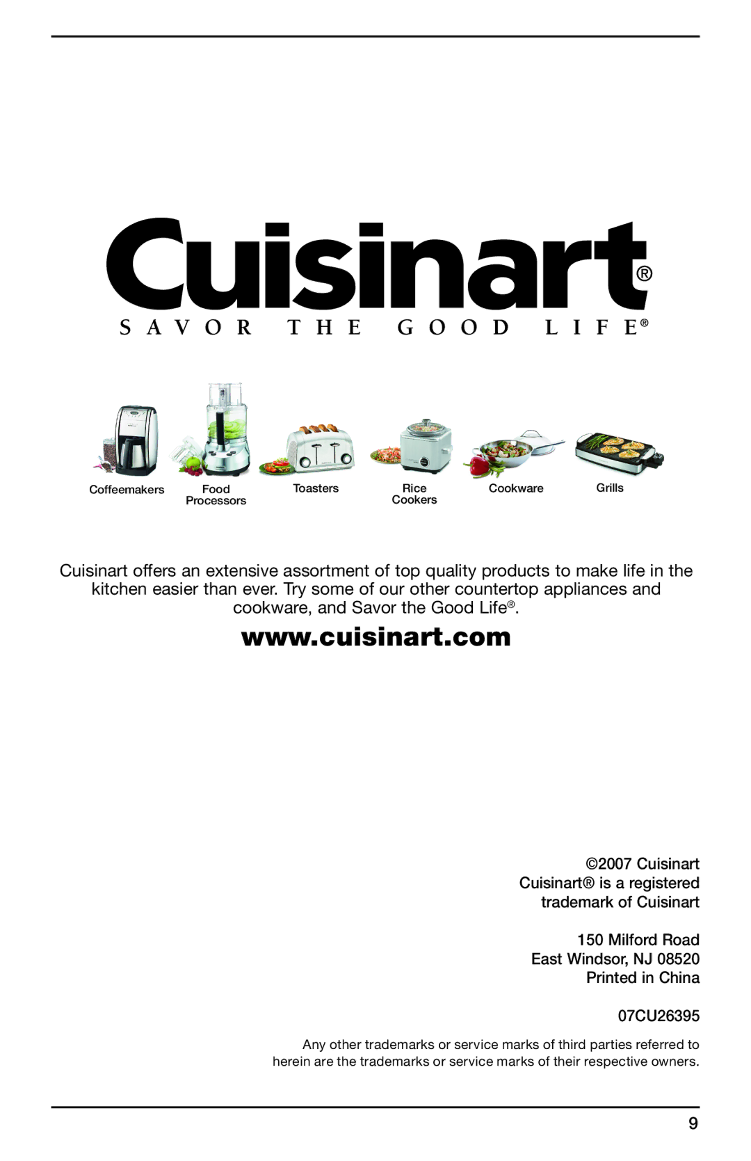 Cuisinart GR-3 manual 