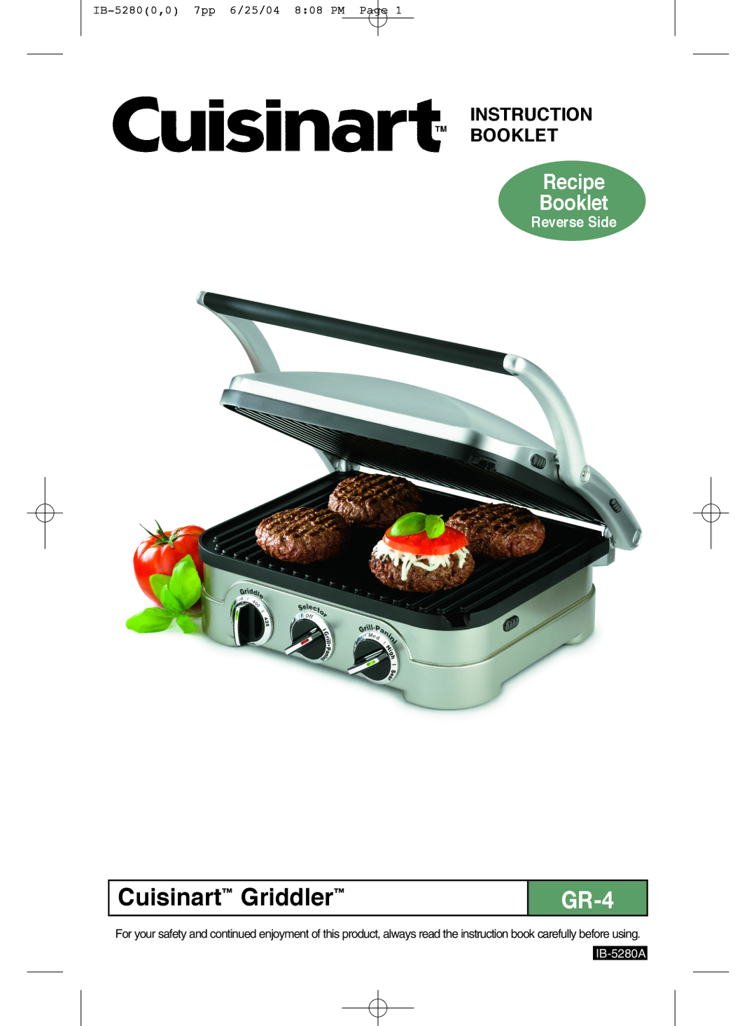 Cuisinart GR-4 manual 