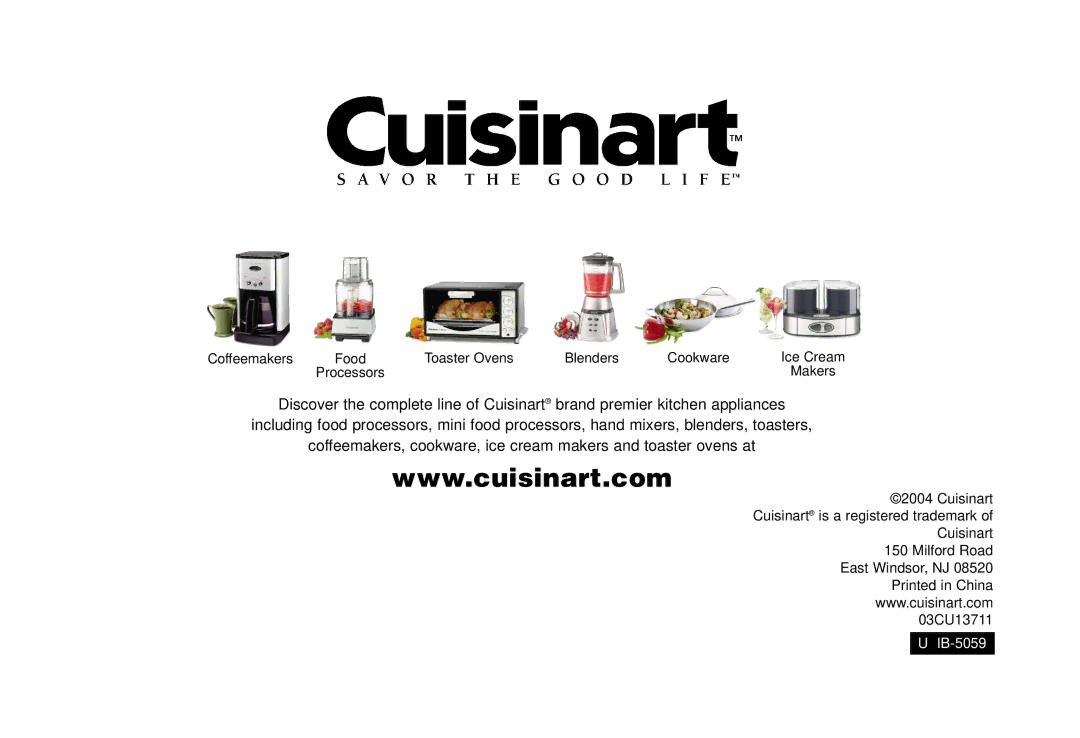 Cuisinart Grill & Griddle manual Coffeemakers 