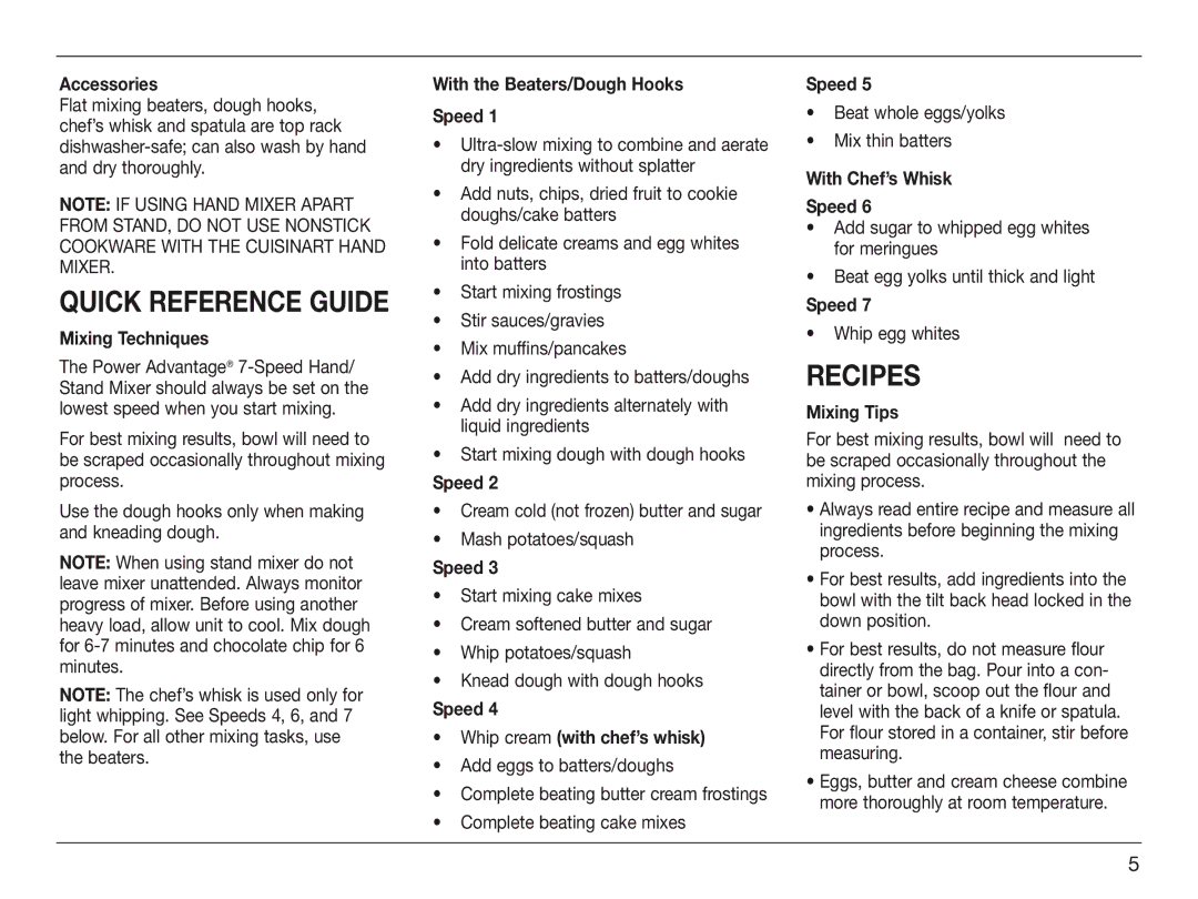 Cuisinart HSM-70 manual Recipes 