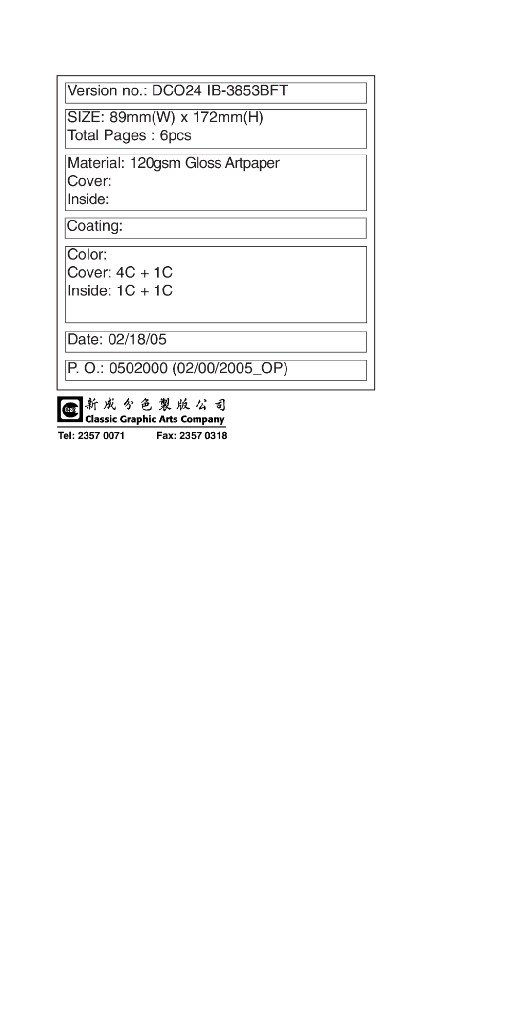 Cuisinart DCO-24, IB-3853BFT manual Tel 2357 Fax 2357 