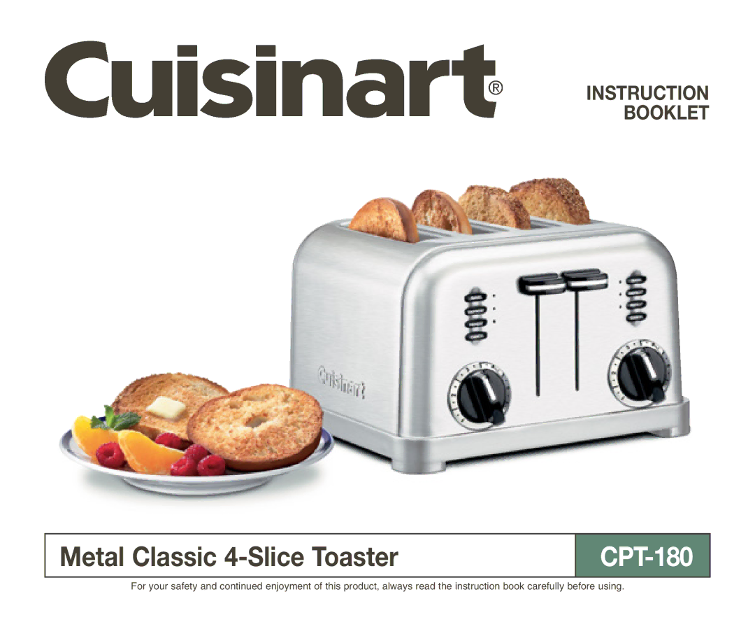 Cuisinart CPT-180MR, A IB-4625B manual 