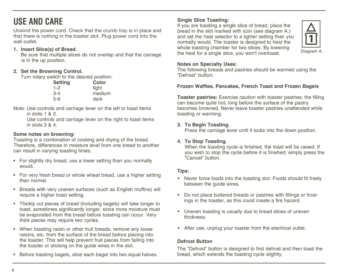 Cuisinart CPT-180MR, A IB-4625B manual USE and Care, Some notes on browning 