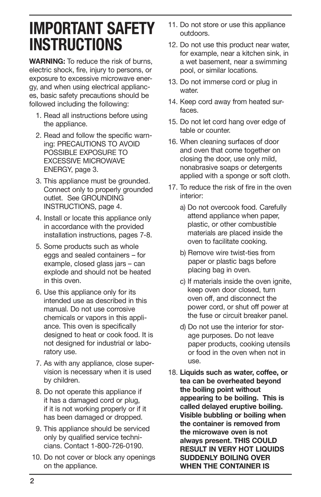 Cuisinart IB-8083, CMW-55 Series manual Important Safety Instructions, To reduce the risk of fire in the oven interior 