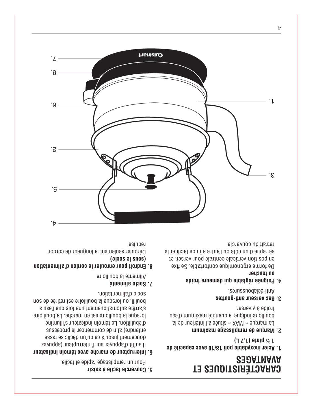 Cuisinart RK-17C manual Couvercle du retrait, Toucher au, Verser y à froide 